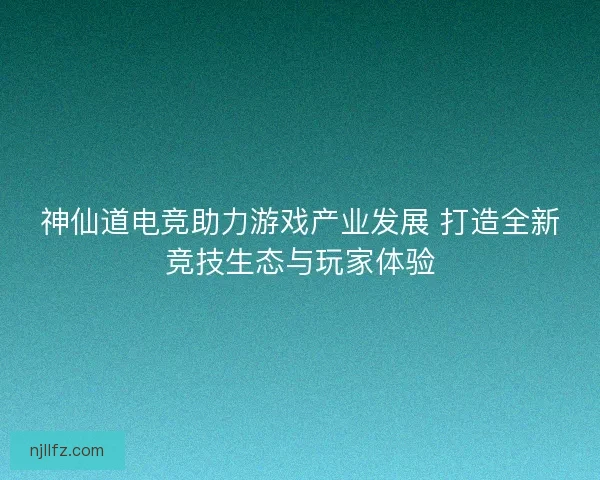 神仙道电竞助力游戏产业发展 打造全新竞技生态与玩家体验